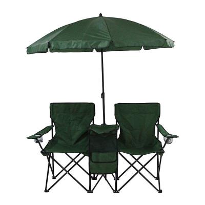 China Recreation Modern Outdoor Single Yard Double Camping With Folding Umbrella Armchairs for sale