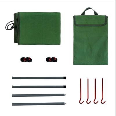 China Outdoor Convenient Camping Silicone Cotton Canvas Picnic Barbecue Windshield Screen for sale