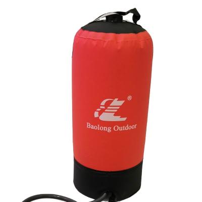 China Selling Portable PVC/TPU Hot Pressure Shower Camping Heated Shower Bag Solar Foot Pump For Beach Bath for sale