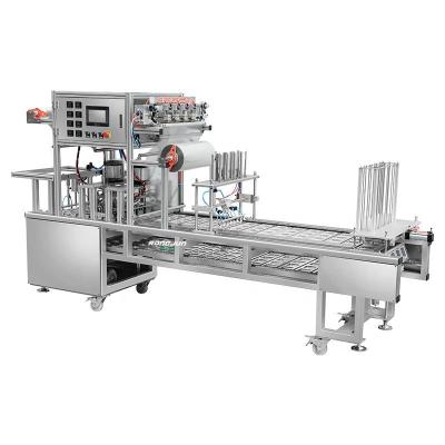 China Automatic Food Bucket Instant Noodle Packaging Machines Bowl Cup Noodle Sealing Continuous Capping Machine for sale