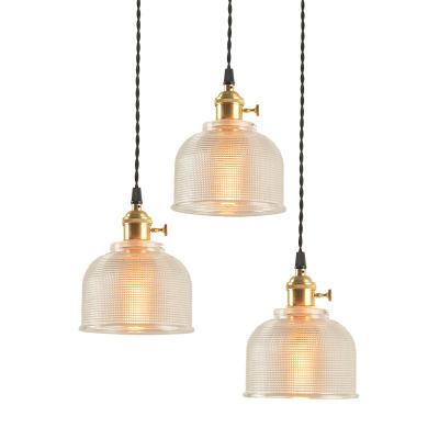 China Simple Modern Modern Edison Bulb Glass Bell Shade Led Pendant Light for sale