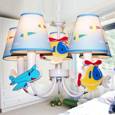 China Fancy Cloth+PVC+iron Beautiful Kids Bedroom Decoration Fabric Pendant Lamp Cartoon Lighting for sale