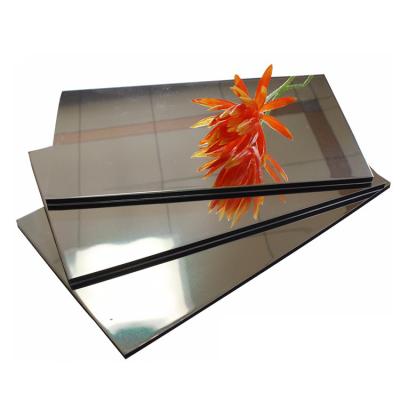 China Easy To Maintain Flame Retardant Mold Proof Plastic Mirror ACP Shatterproof Sheet for sale