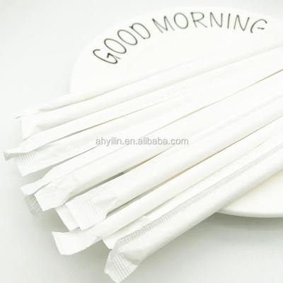 China 5mm 6mm 7mm Disposable Person Wrapped Biodegradable Bar Equipment Drinking Straws for sale