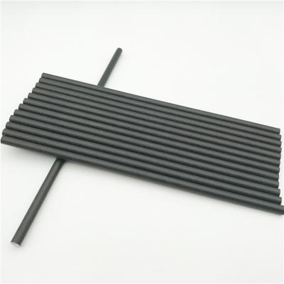 China Disposable Biodegradable Simple Black Color Paper Straws for sale