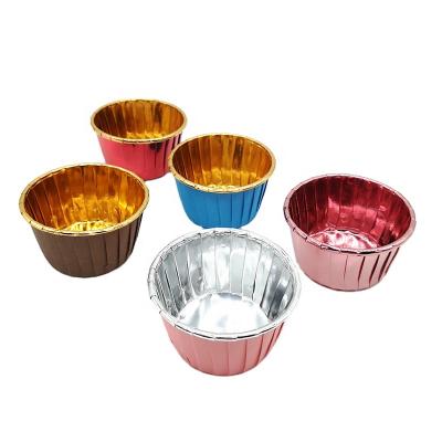 China Disposable Metallic Baking Cups Muffin Cups Cupcake Paper Liners For Party for sale