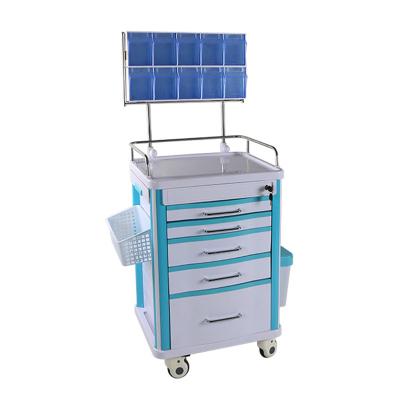 China Flexibly Mobile Medical Trolley ABS Medical Emergency Trolley Trolley Trolley For Medicine Supply for sale