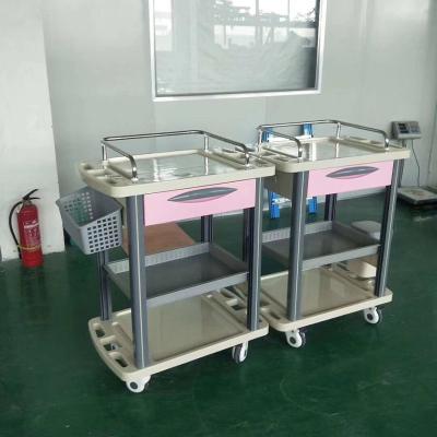 China Easy Clean Nursing Trolley ABS Emergency Trolley Medical Emergency Trolley Medication Trolley For Hospital Clinic for sale