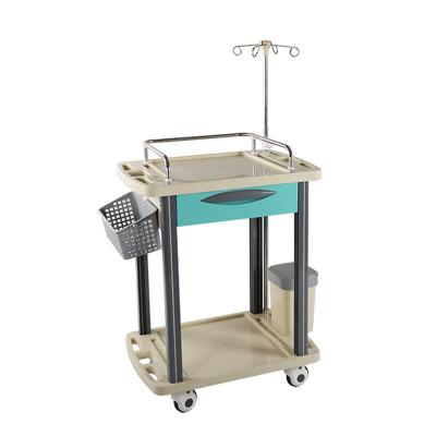 China Easy Clean Nursing Trolley Factory Price ABS Medical Trolley Emergency Trolley Crash Trolley Medical Trolley For Hospital Clinic for sale