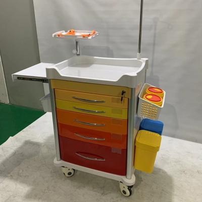 China Medical Trolley Factory Price ABS Trolley Medical Emergency Cart Easy Clean Nursing Equipment Medical Trolley for sale