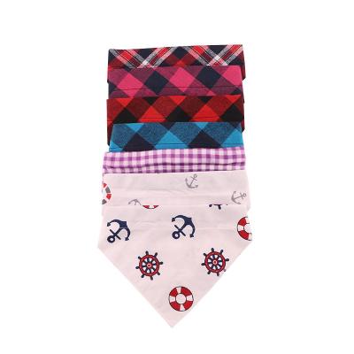 China Viable Wholesale Custom Printed Soft 100% Cotton Or Polyester Triangle Dog Pet Scarf Bandana Custom Logo for sale