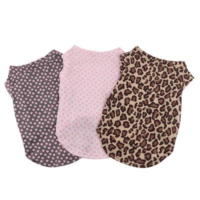 China Viable In Running Dot Shirts Pet T-shirt Cotton Vest Puppy Clothing Dog Cat Clothes for sale