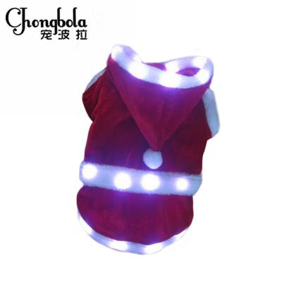 China Viable Wholesale Bright LED Light Christmas Dog Flashing Clothes for sale