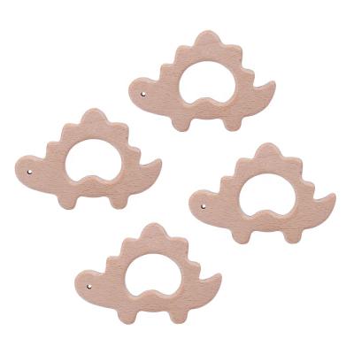 China Soft Animal Ring Baby Toys Dinosaur Beech Teether from Toy Yiwu Natural Wood Teething for sale