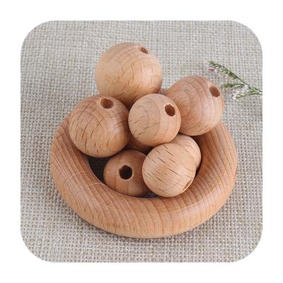 China Eco-friendly Safe And Natural Baby Teether Beads 12mm 18mm 20mm Log Beads for sale