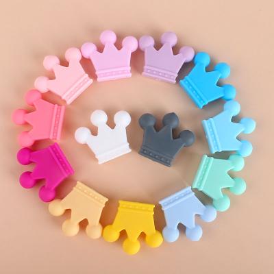 China Crown Safe Silicone Beads Food Grade Baby Soft Molar Accessories Baby Nursing Teether for sale