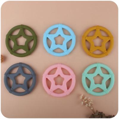 China Toy Food Grade Babt Soft Bath Toy Diy Silicone Lucky Star Teether for sale