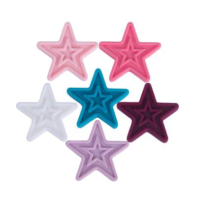 China Baby Pentagon Star Safe Silicone Beads Teether Baby Molars DIY Necklace Bracelet for sale