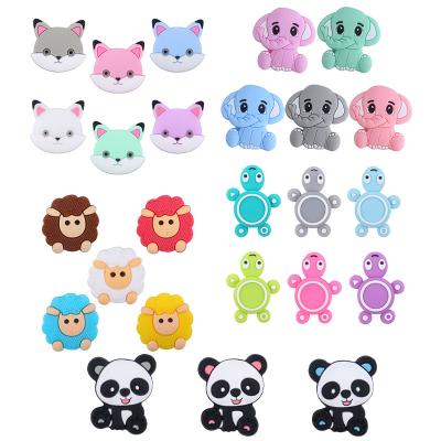 China 100%food grade silicone soft toy diy custom fox safe silicone loose teether teether beads for teething baby for sale