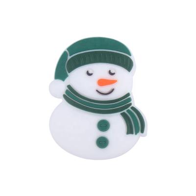 China Toy Wholesale Soft Kids Halloween Christmas Soft Wristband Small Snowman Pumpkin Teether Toy Baby Silicone for sale