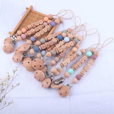 China BPA Free High Quality Wholesale Custom Beaded Baby Polka Dot Pacifier Chain for sale