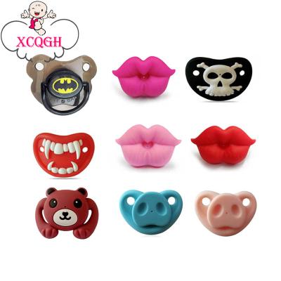 China Orthodontic Baby Pacifier Teether Nipples Pacy XCQGH Silicone BPA Nipple Nipple Soother Joke Toddler Free Funny Dummy Prank Orthodontic for sale