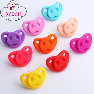 China Chupeta Para Bebe Pig Nose Pacifiers Nipple Free Teat Free Kids Nipple Newborn Baby Soother Nipples BPA Silicone Pacifier for sale