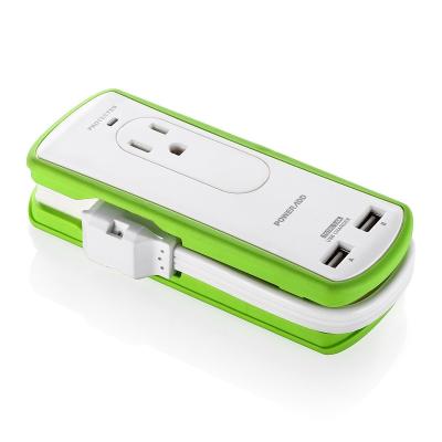 China 2 Outlet Mini International Travel Power Strip Surge Protector UL Approved for sale