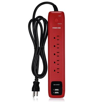 China Dual Smart USB Ports Electrical Power Strip 5 Outlet Mountable Multi Plug Extension Lead for sale