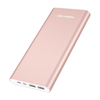 China Rose Color USB Power Bank 20000mAh Lightning , Micro Input External Battery 3.6A Fast Charger for sale