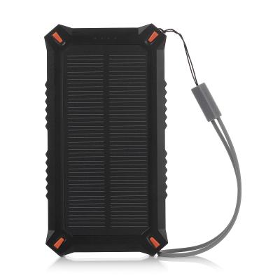 China Waterproof mobile solar power bank charger 8000 mAh for outdoor activities for sale