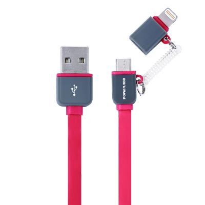 China MFi certified 8 pin micro usb charger cable 2 in 1 usb cable 1M  for iphone android for sale