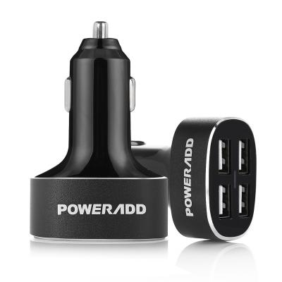 China Mobile Phone Tablet 4 Port USB Car Charger Adapter 40W USB Vehicle Charger for sale