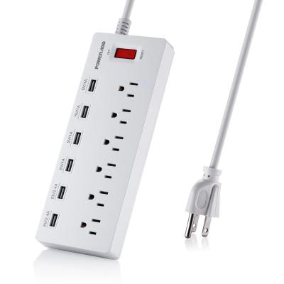 China 6 Outlets Energy Saving Power Strip Surge Protector US Type for Home & Office for sale