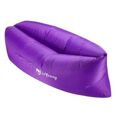 China Portable Lazy Inflatable Couch Beach Sleeping Air Sofa Outdoor Camping Air Bed for sale