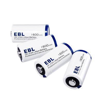 China Batería 1600mah Eco de la célula primaria del litio del paquete CR123A 3V de EBL 4 amistoso en venta