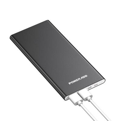 China Pilot 4G Poweradd Power Bank Silver Color 10000 mAh Backup Battery for sale