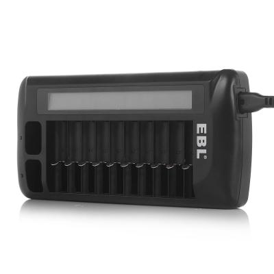 China 12 Bay LCD Quick Rechargeable Battery Charger , AA AAA 9V Battery Charger Ni-MH Ni-CD for sale