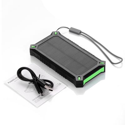 China Rectangle Li-polymer Battery Solar Power Bank 8000mAh for Travel Backup Emergency for sale