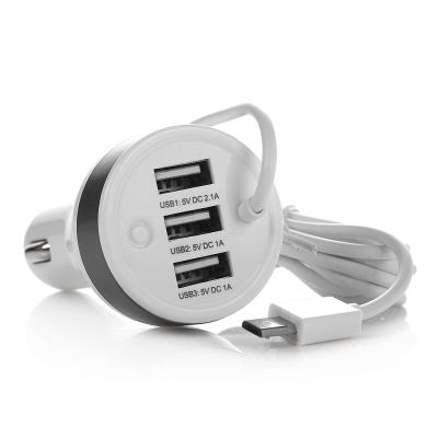 China 4 . 2A 21W Three Port USB Car Charger Adapter , Micro USB Cable Adapter for sale