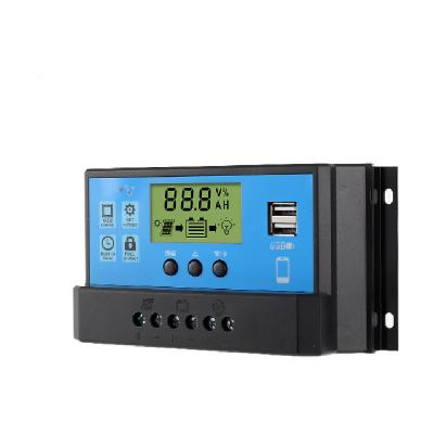 China Charger Controller 12V/24V Rated Voltage 10A 20A 30A 40A 50A 60A LCD Solar Panel Controller Solar Charging Controller for sale