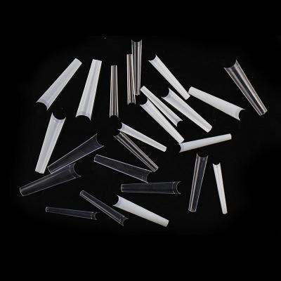 China DIY Nail Art No C Curve 3XL Coffin Tips Box 420Pcs Square Extra Long Straight ABS Stiletto Nails Custom LOGO No C Cover Coffin Nail Tips for sale