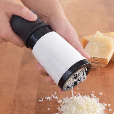 China Durable ABS+Stainless Steel Cheese Grater 2 Pattern Blade Kitchen Instruments Chocolate Grater DIY Butter Food Mill Cheese Grater Slicer for sale