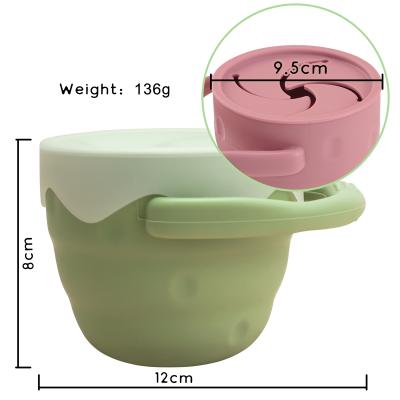 China BPA Free No Spill Feeding BPA Free Kids Collapsible Collapsible Silicone Baby Snacks Cup for sale