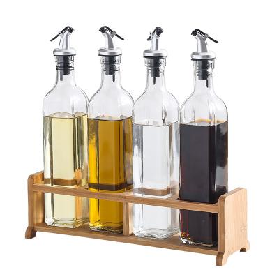 China Household Products Factory Produced Luxury Square Empty Cooking Olive Oil Glass Bottle With Lid for sale