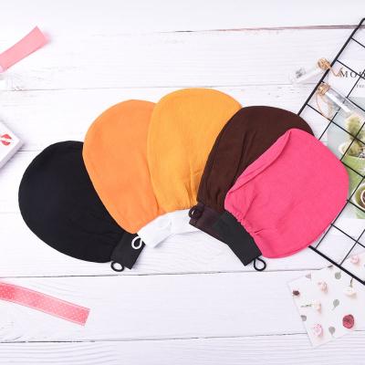 China EXFOLIATING Dead Skin Removal Massage Magic Bath Glove Black Exfoliating Body Cleaning Scrub Glove Scrub Exfoliating Gloves for sale