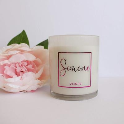 China Private Label Perfect Scratch-Up Size Luxury Candle Jars Label Candle Stickers for sale