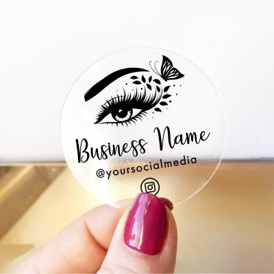 China Waterproof hot selling eyelash private label dropshipping cosmetic sticker logo makeup label for sale