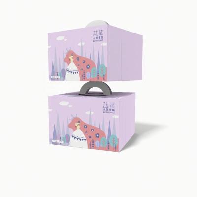 China 2021 Recycled Materials Free Sample Log Cake Boxes Cardboard Cake Bakery Box Paper for sale