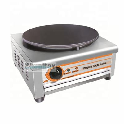 China COMMERCIAL ELECTRIC CREPE MACHINE WITH HEAVY DUTY 25KG WEIGHT STRONG HOT PLATE for sale